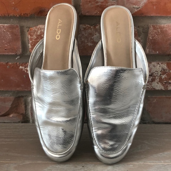 BOGO free! Aldo Silver Mules